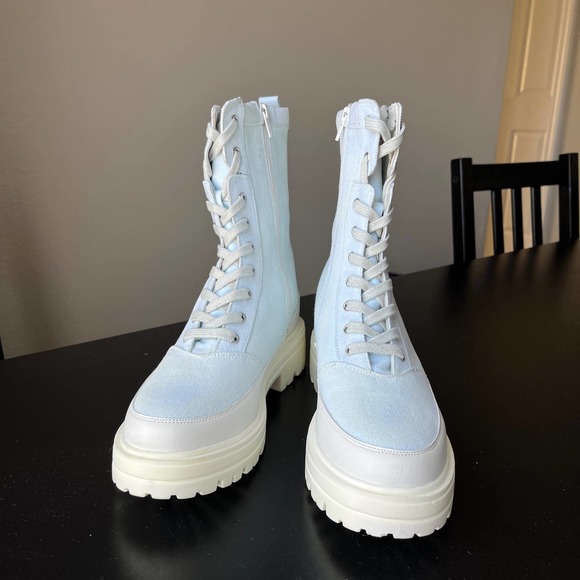 Free People Baby Blue Lace Up Boots - Picture 8 of 13
